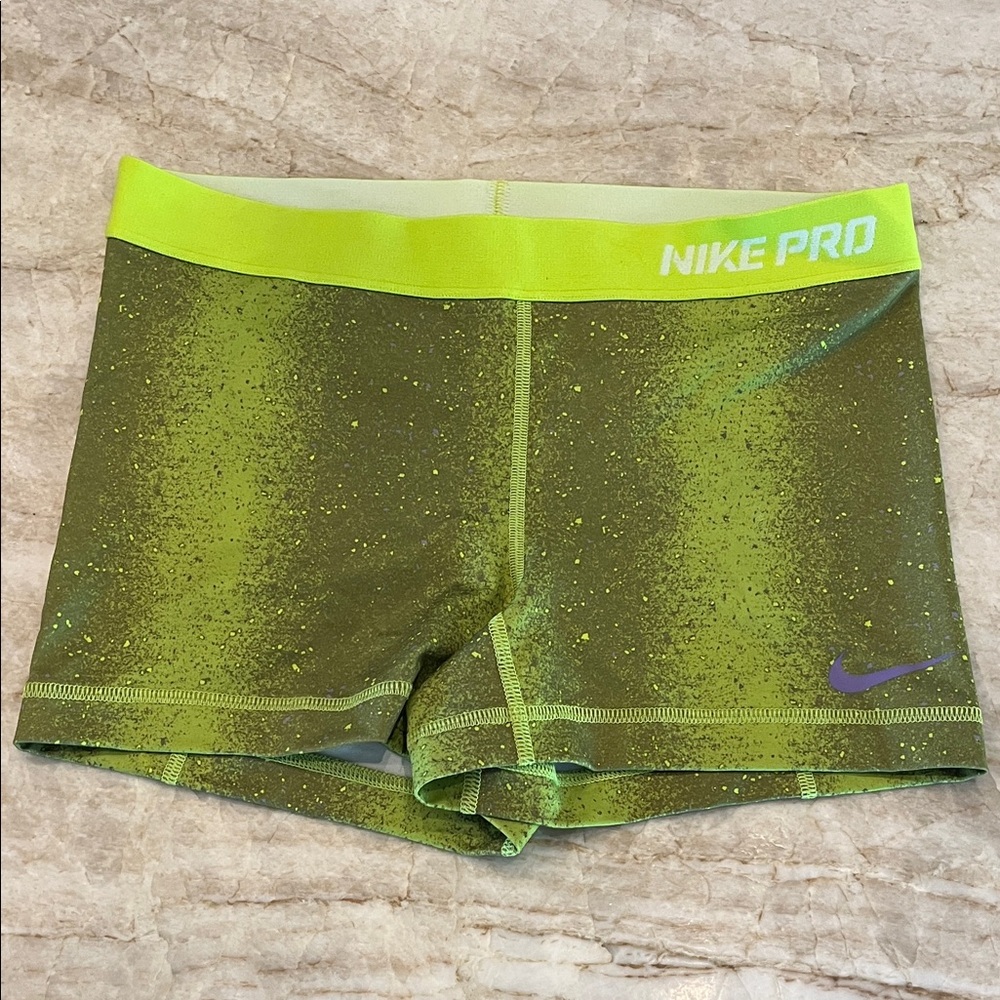 Nike Pro Lime Green Dri-fit Shorts